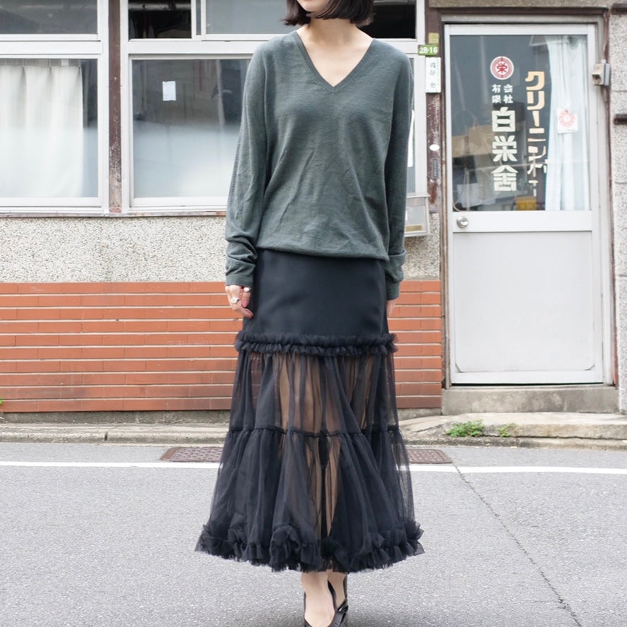 OLD&VINTAGE] JIL SANDER カシミヤシルクVネックニット – dim at noon