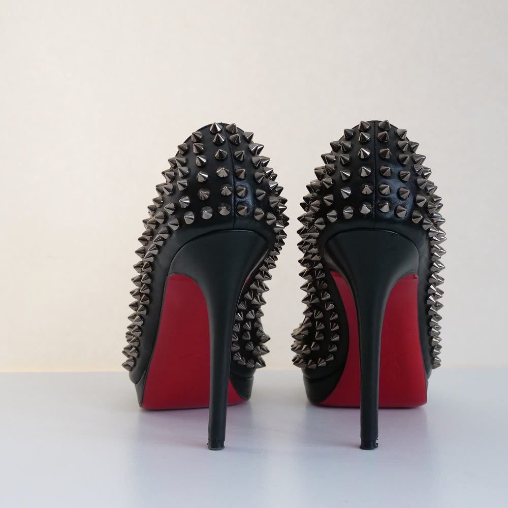 OLDu0026VINTAGE] CHRISTIAN LOUBOUTIN SPIKEオープントゥパンプス – dim at noon