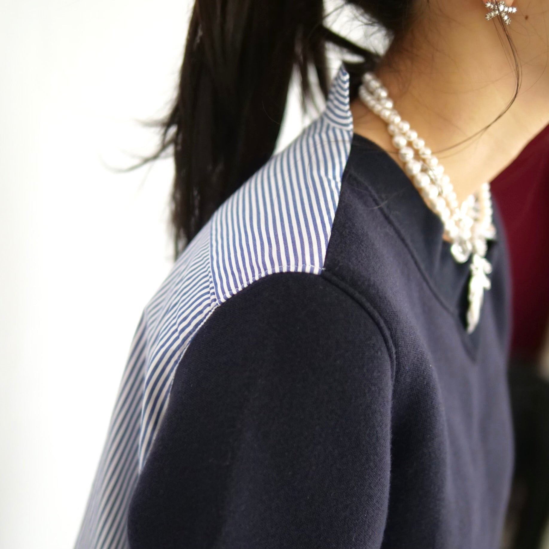 [OLD&VINTAGE] sacai スウェット×シャツワンピース