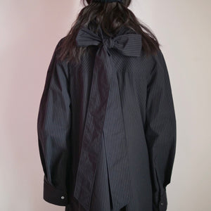 RIV NOBUHIKO MASON SHIRT DRESS / BLACK