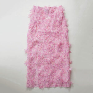 SUSAN FANG　FLOWER-LASER CUT SKIRT / PINK