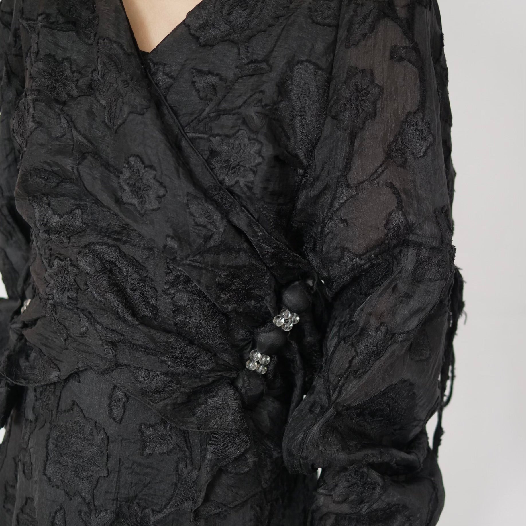 RIV NOBUHIKO FEATHER DRESS / BLACK