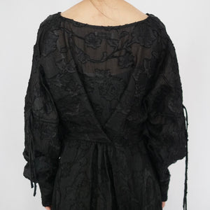 RIV NOBUHIKO FEATHER DRESS / BLACK