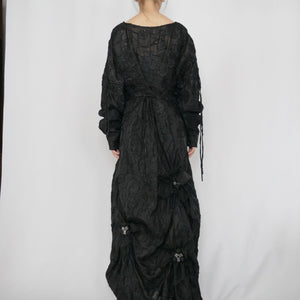 RIV NOBUHIKO FEATHER DRESS / BLACK