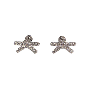 【Pre-order】 YVMIN×SHUSHU/TONG  Gemstone Pave Bow Earring ( Small ) (ピアス)