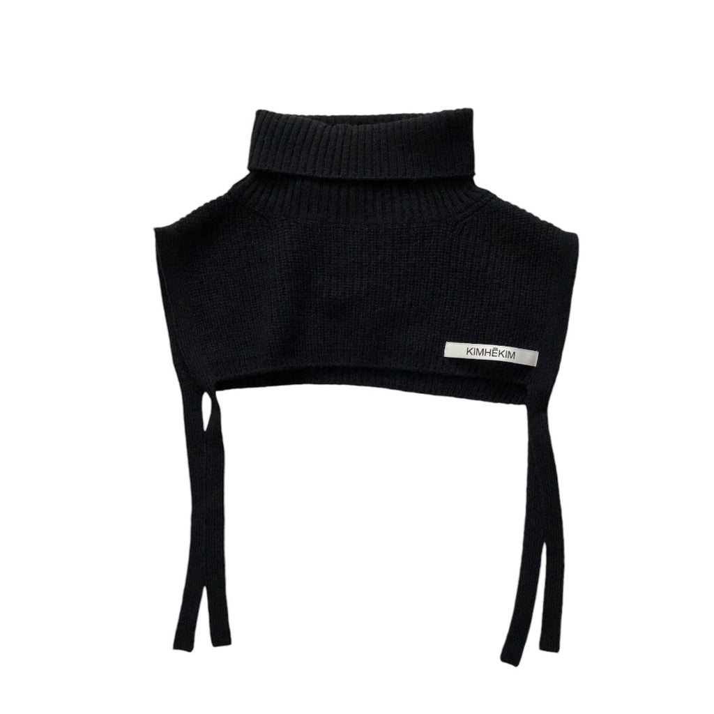 [SPECIAL PRICE 10/27迄]KIMHEKIM  KNITTED STRING NECK WARMER / BLACK