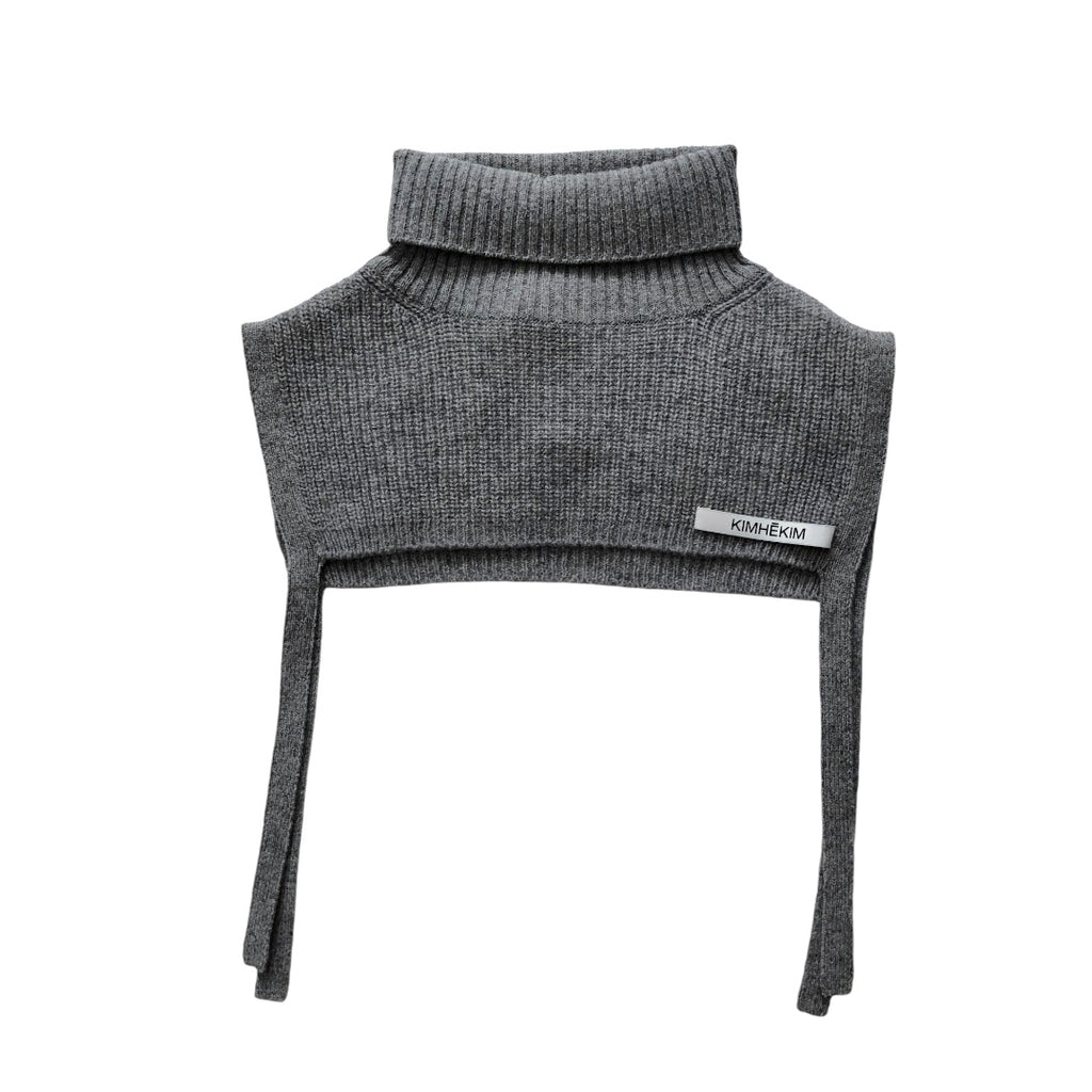 [SPECIAL PRICE 10/27迄]KIMHEKIM  KNITTED STRING NECK WARMER / GREY