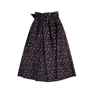 Mame Kurogouchi Floral Jacquard Flared Skirt / BLACK – dim at noon