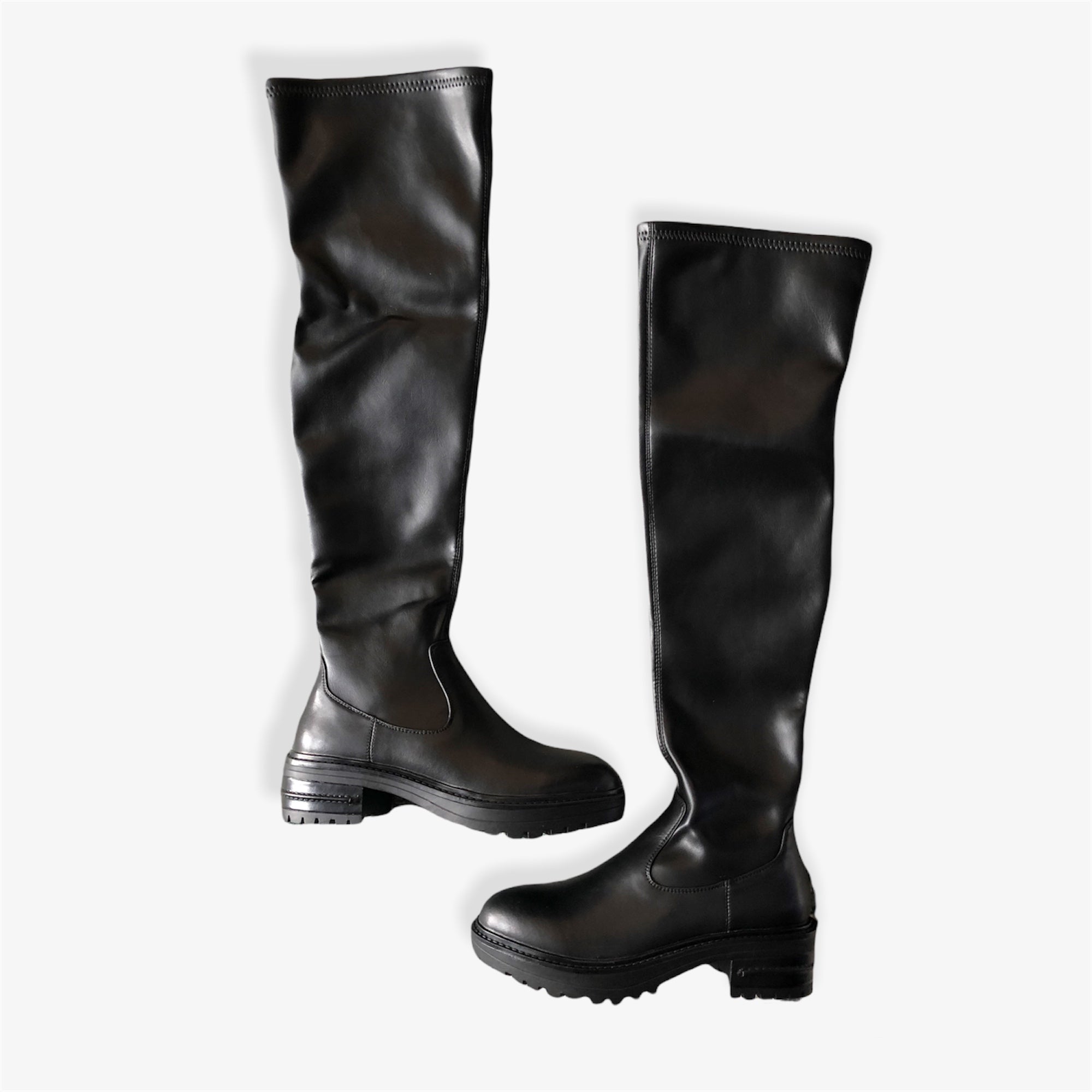 MADROMY　Knee-high boots(vegan leather)