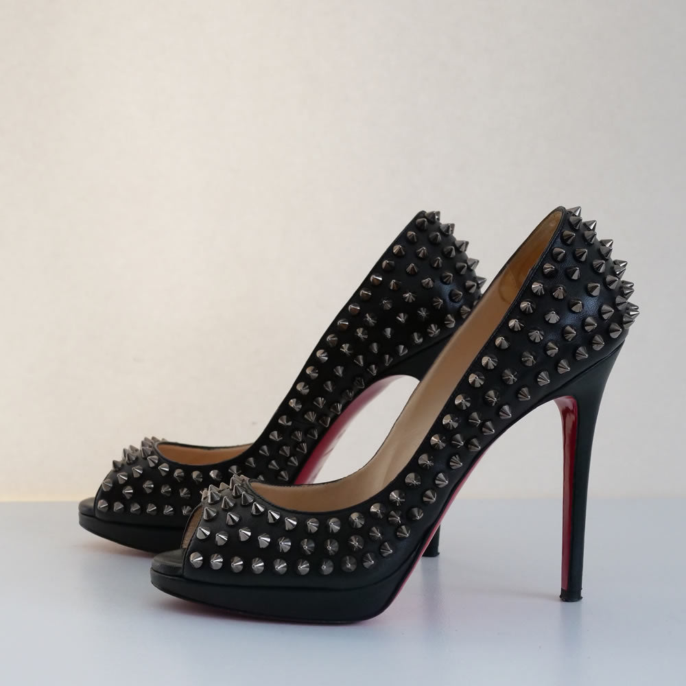 [OLD&VINTAGE] CHRISTIAN LOUBOUTIN "SPIKE"オープントゥパンプス